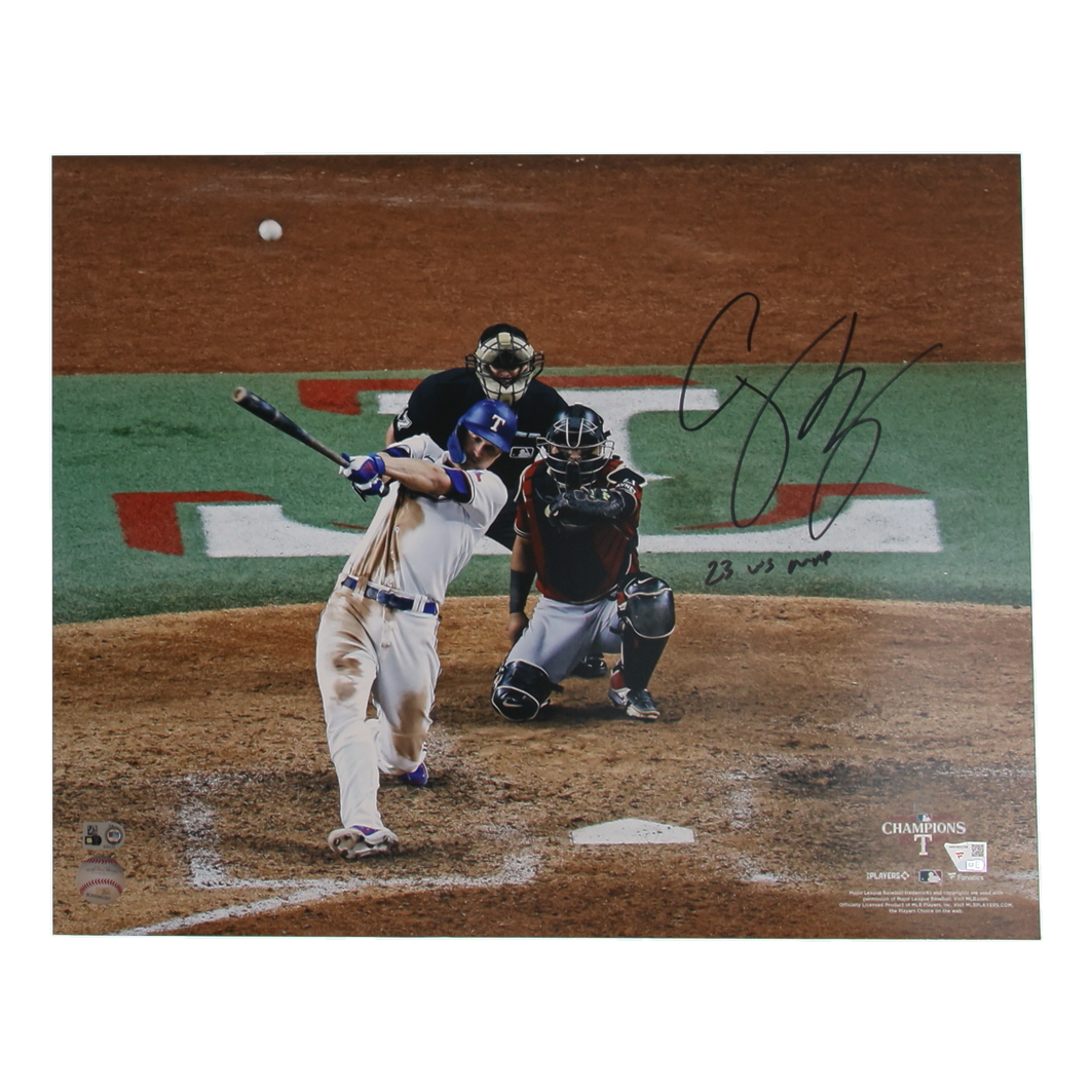 Corey Seager Signed Rangers 16x20 Photo Inscribed "23 WS MVP" (MLB & Fanatics) at PristineAuction.com Corey Seager Signed Rangers 16x20 Photo Inscribed "23 WS MVP" (MLB & Fanatics) at PristineAuction.com