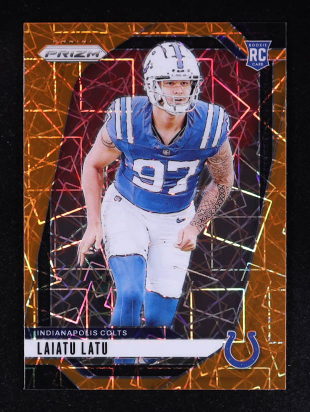 Laiatu Latu 2024 Panini Prizm Prizms Lazer #366 RC at PristineAuction.com Laiatu Latu 2024 Panini Prizm Prizms Lazer #366 RC at PristineAuction.com