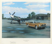Henry Brown Signed Stan Stokes "Vintage Mustangs" Lithograph (AIV) at PristineAuction.com