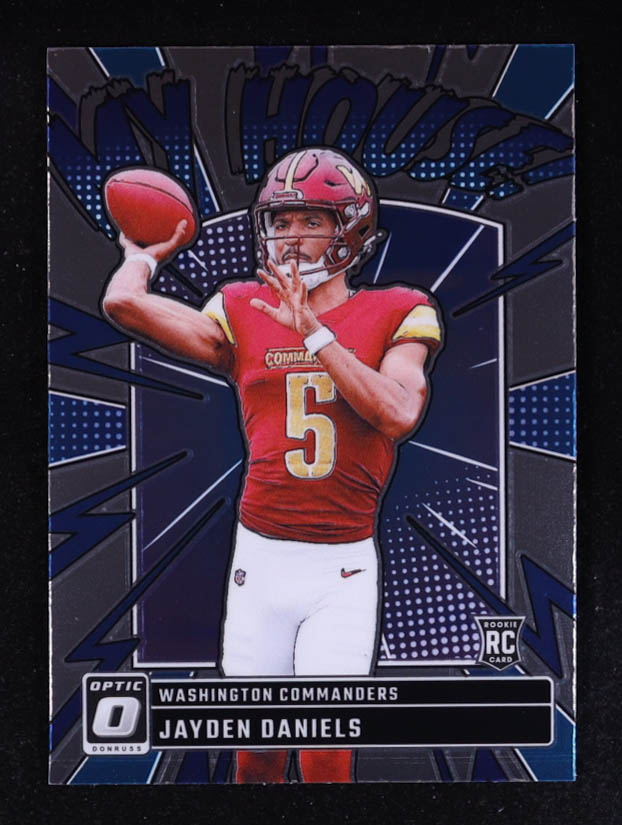 Jayden Daniels 2024 Panini Donruss Optic My House #9 RC at PristineAuction.com Jayden Daniels 2024 Panini Donruss Optic My House #9 RC at PristineAuction.com