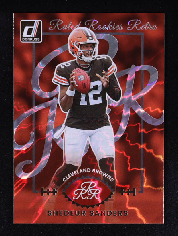 Shedeur Sanders 2025 Donruss Rated Rookies Retro #11 RC at PristineAuction.com Shedeur Sanders 2025 Donruss Rated Rookies Retro #11 RC at PristineAuction.com