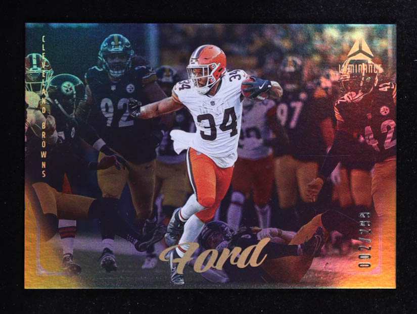 Jerome Ford 2025 Panini Luminance Gold #80 #2/299 at PristineAuction.com Jerome Ford 2025 Panini Luminance Gold #80 #2/299 at PristineAuction.com