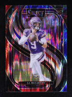 JJ McCarthy 2024 Select Prizm Red and Blue Shock #134 RC at PristineAuction.com