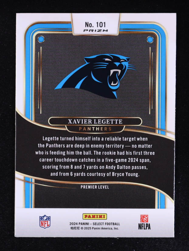 Xavier Legette 2024 Select Prizm Red and Blue Shock #101 RC at PristineAuction.com Xavier Legette 2024 Select Prizm Red and Blue Shock #101 RC at PristineAuction.com