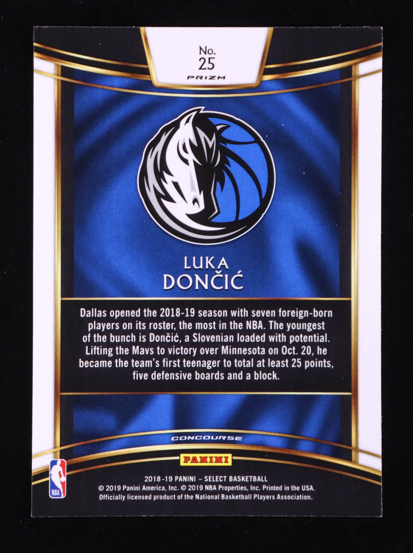 Luka Doncic 2018-19 Select Prizms Tri Color #25 RC at PristineAuction.com Luka Doncic 2018-19 Select Prizms Tri Color #25 RC at PristineAuction.com