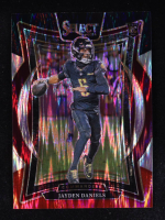 Jayden Daniels 2024 Select Prizm Black and Red Shock #26 RC at PristineAuction.com