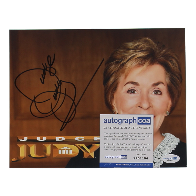 Judith Sheindlin Signed "Judge Judy" 8x10 Photo (ACOA) at PristineAuction.com Judith Sheindlin Signed "Judge Judy" 8x10 Photo (ACOA) at PristineAuction.com