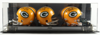 Packers Display with (3) Mini Helmets Signed by Willie Davis, Max McGee & Bart Starr Inscribed "SB I-II Champs" & "MVP SB I, II" (JSA) at PristineAuction.com