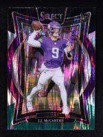 JJ McCarthy 2024 Select Prizm Black and Green Shock #24 RC at PristineAuction.com