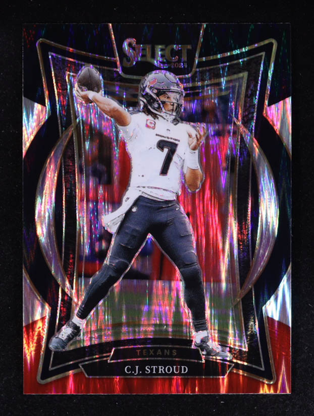 CJ Stroud 2024 Select Prizm Black and Red Shock #42 at PristineAuction.com CJ Stroud 2024 Select Prizm Black and Red Shock #42 at PristineAuction.com