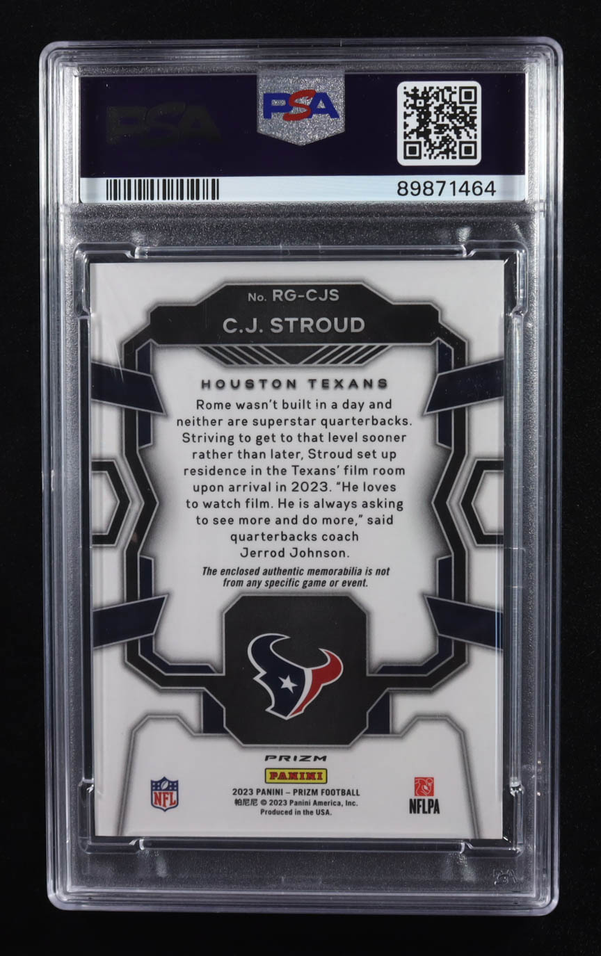CJ Stroud 2023 Panini Prizm Rookie Gear Prizms Pink #2 RC (PSA 10) at PristineAuction.com CJ Stroud 2023 Panini Prizm Rookie Gear Prizms Pink #2 RC (PSA 10) at PristineAuction.com