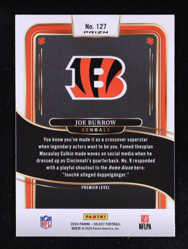 Joe Burrow 2024 Select Prizm Red and Blue Shock #127 at PristineAuction.com Joe Burrow 2024 Select Prizm Red and Blue Shock #127 at PristineAuction.com