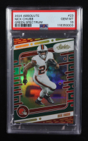 Nick Chubb 2024 Absolute Spectrum Green #23 #17/25 (PSA 10) at PristineAuction.com