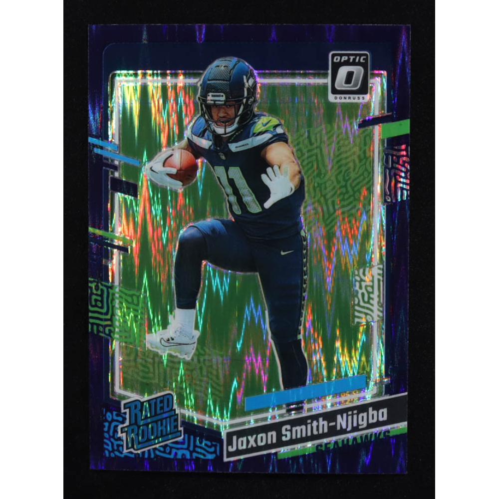 Jaxon Smith-Njigba 2023 Donruss Optic Purple Shock #293 RR RC at PristineAuction.com