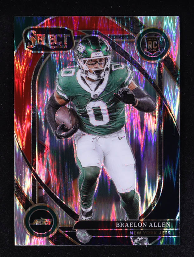 Braelon Allen 2024 Select Prizm Black and Red Shock #259 RC at PristineAuction.com Braelon Allen 2024 Select Prizm Black and Red Shock #259 RC at PristineAuction.com