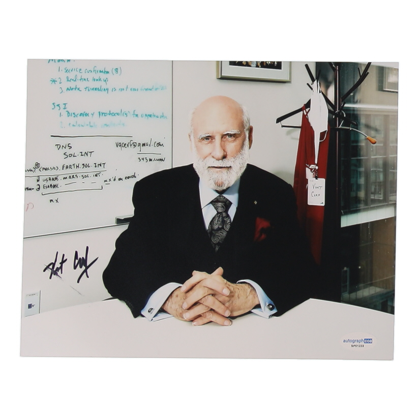 Vint Cerf Signed 8x10 Photo (ACOA) at PristineAuction.com Vint Cerf Signed 8x10 Photo (ACOA) at PristineAuction.com