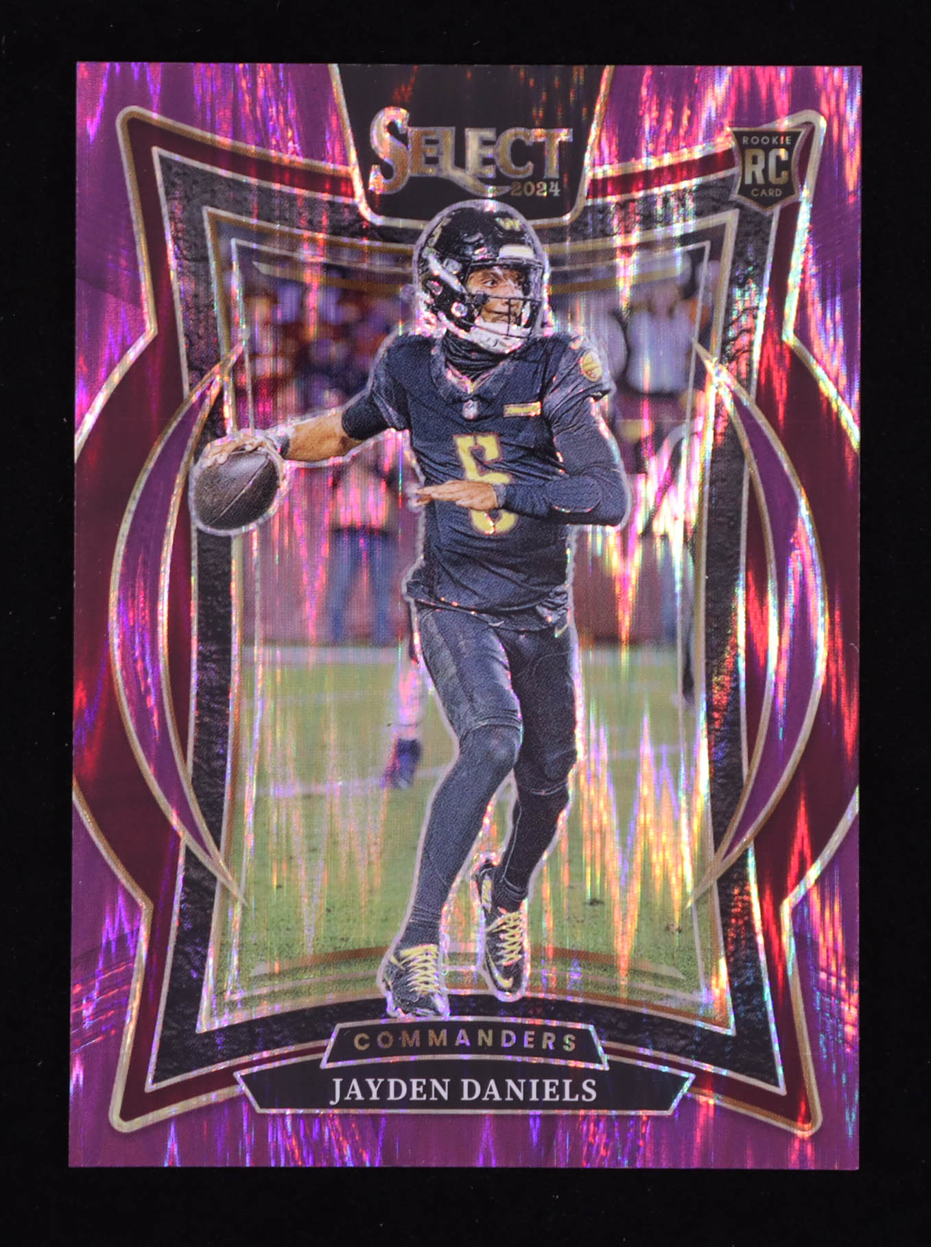 Jayden Daniels 2024 Select Prizm Purple Shock #26 RC #322/360 at PristineAuction.com Jayden Daniels 2024 Select Prizm Purple Shock #26 RC #322/360 at PristineAuction.com