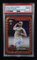 Slade Cecconi 2024 Topps Chrome Rookie Autographs Orange Wave Refractors #RASCE RC #17/25 (PSA 10) at PristineAuction.com