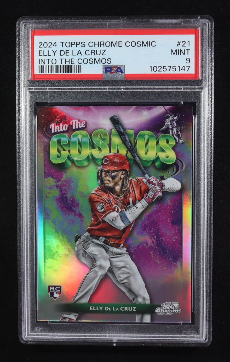 Elly De La Cruz 2024 Topps Cosmic Chrome Into the Cosmos #ITC21 RC (PSA 9) at PristineAuction.com Elly De La Cruz 2024 Topps Cosmic Chrome Into the Cosmos #ITC21 RC (PSA 9) at PristineAuction.com