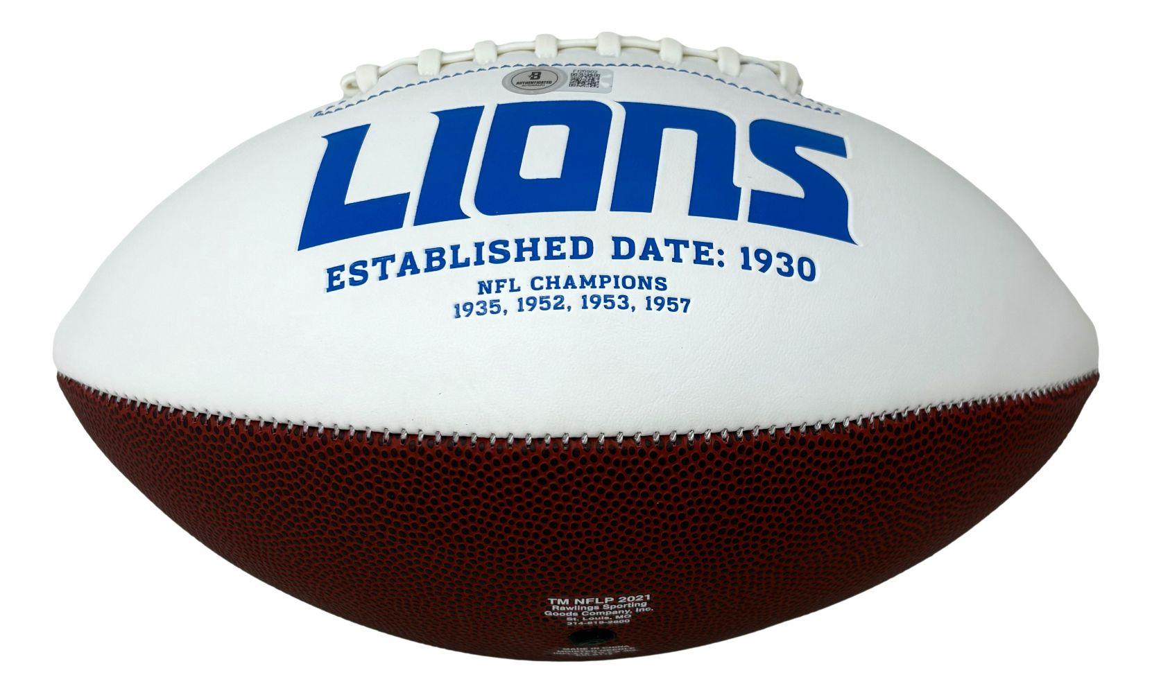 Sam LaPorta Signed Lions Logo Football (Beckett) at PristineAuction.com Sam LaPorta Signed Lions Logo Football (Beckett) at PristineAuction.com
