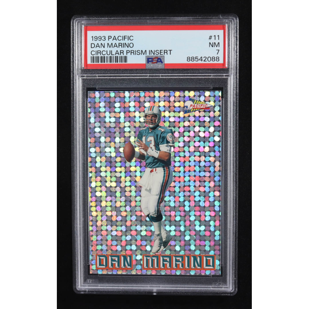 Dan Marino 1993 Pacific Silver Prism Circular Inserts #11 (PSA 7) at PristineAuction.com