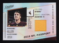 Josh Allen 2018 Panini Prestige NFL Passport #PP-JA RC at PristineAuction.com