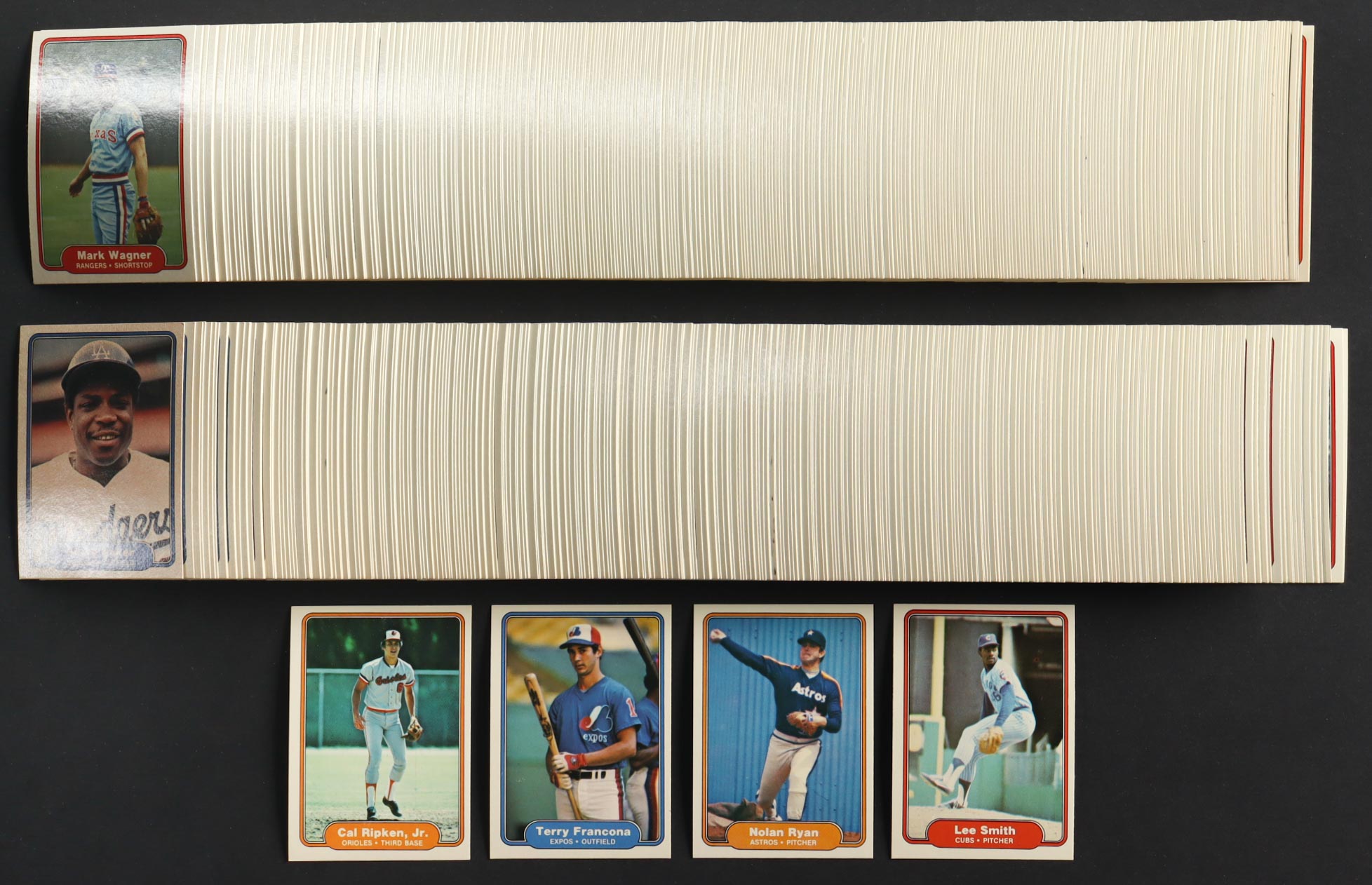 1982 Fleer Baseball Complete Set of (660) Cards with Cal Ripken #176 RC, Lee Smith #603, Nolan Ryan #229, Terry Francona #188 at PristineAuction.com 1982 Fleer Baseball Complete Set of (660) Cards with Cal Ripken #176 RC, Lee Smith #603, Nolan Ryan #229, Terry Francona #188 at PristineAuction.com