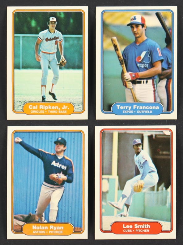 1982 Fleer Baseball Complete Set of (660) Cards with Cal Ripken #176 RC, Lee Smith #603, Nolan Ryan #229, Terry Francona #188 at PristineAuction.com 1982 Fleer Baseball Complete Set of (660) Cards with Cal Ripken #176 RC, Lee Smith #603, Nolan Ryan #229, Terry Francona #188 at PristineAuction.com