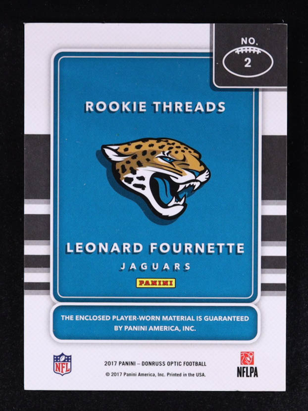 Leonard Fournette 2017 Donruss Rookie Threads Blue #2 RC at PristineAuction.com Leonard Fournette 2017 Donruss Rookie Threads Blue #2 RC at PristineAuction.com