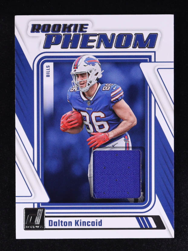 Dalton Kincaid 2023 Donruss Rookie Phenom Jerseys #31 RC at PristineAuction.com Dalton Kincaid 2023 Donruss Rookie Phenom Jerseys #31 RC at PristineAuction.com