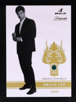 Bruce Lee 2024 Keepsake Edition Bruce Dragon Gem Relic #133 Green Onyx #24/50 at PristineAuction.com