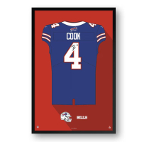 James Cook Bills Custom Framed Jersey Art Print at PristineAuction.com