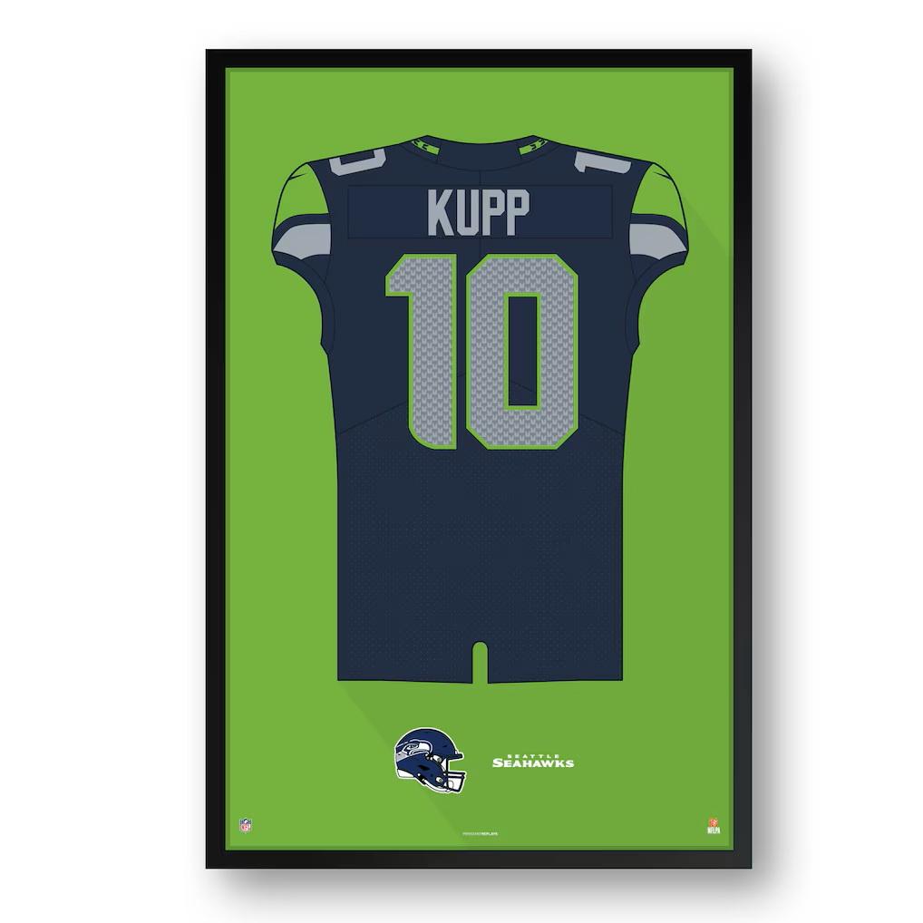 Cooper Kupp Seahawks Custom Framed Jersey Art Print at PristineAuction.com Cooper Kupp Seahawks Custom Framed Jersey Art Print at PristineAuction.com