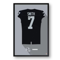 Geno Smith Raiders Custom Framed Jersey Art Print at PristineAuction.com
