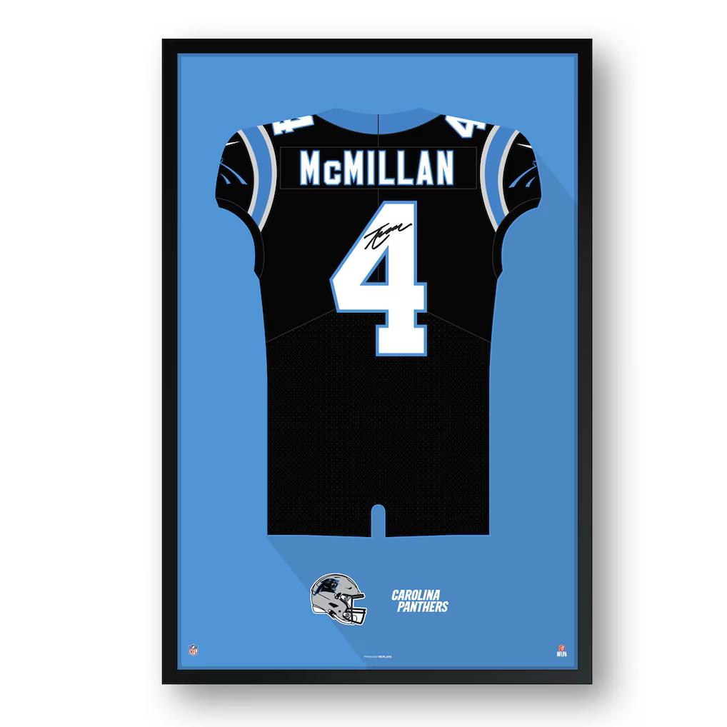 Tetairoa McMillian Panthers Custom Framed Jersey Art Print at PristineAuction.com Tetairoa McMillian Panthers Custom Framed Jersey Art Print at PristineAuction.com