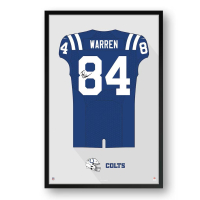 Tyler Warren Colts Custom Framed Jersey Art Print at PristineAuction.com