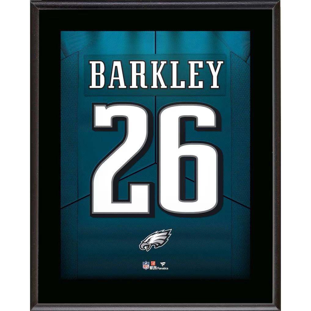 Saquon Barkley Eagles Jersey Number Plaque at PristineAuction.com Saquon Barkley Eagles Jersey Number Plaque at PristineAuction.com