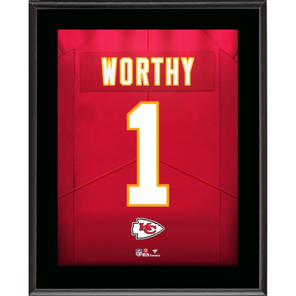 Xavier Worthy Chiefs Jersey Number Plaque at PristineAuction.com Xavier Worthy Chiefs Jersey Number Plaque at PristineAuction.com