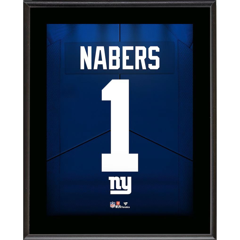 Malik Nabers Giants Jersey Number Plaque at PristineAuction.com Malik Nabers Giants Jersey Number Plaque at PristineAuction.com