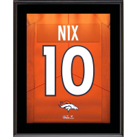 Bo Nix Broncos Jersey Number Plaque at PristineAuction.com