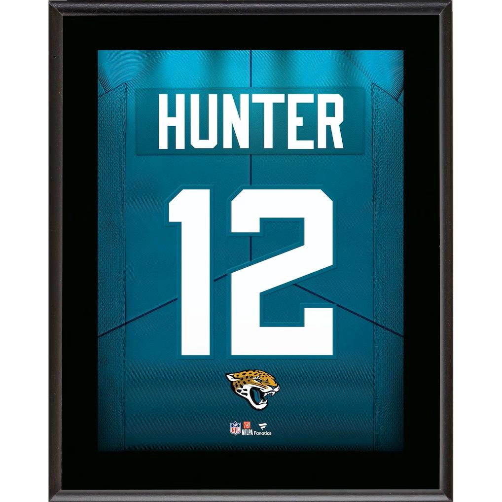 Travis Hunter Jaguars Jersey Number Plaque at PristineAuction.com Travis Hunter Jaguars Jersey Number Plaque at PristineAuction.com