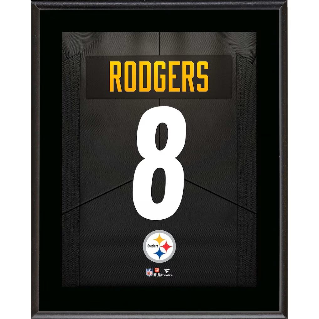 Aaron Rodgers Steelers Jersey Number Plaque at PristineAuction.com Aaron Rodgers Steelers Jersey Number Plaque at PristineAuction.com