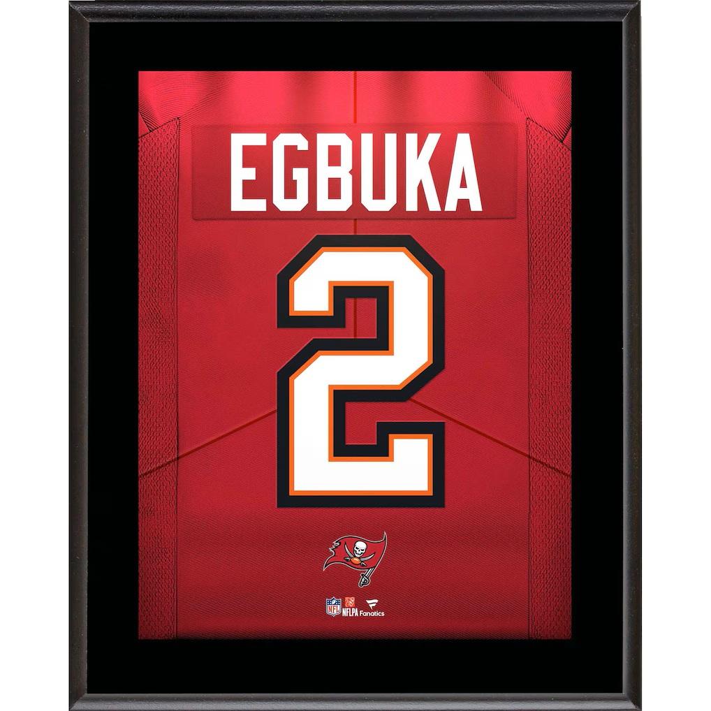 Emeka Egbuka Buccaneers Jersey Number Plaque at PristineAuction.com Emeka Egbuka Buccaneers Jersey Number Plaque at PristineAuction.com