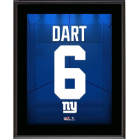 Jaxson Dart Giants Jersey Number Plaque at PristineAuction.com