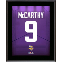 J.J. McCarthy Vikings Jersey Number Plaque at PristineAuction.com