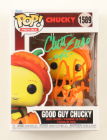 Christine Elise & Alex Vincent Signed "Chucky" #1589 Good Guy Chucky Funko Pop! Vinyl Figure Inscribed "Kyle" & "Andy" (JSA) at PristineAuction.com