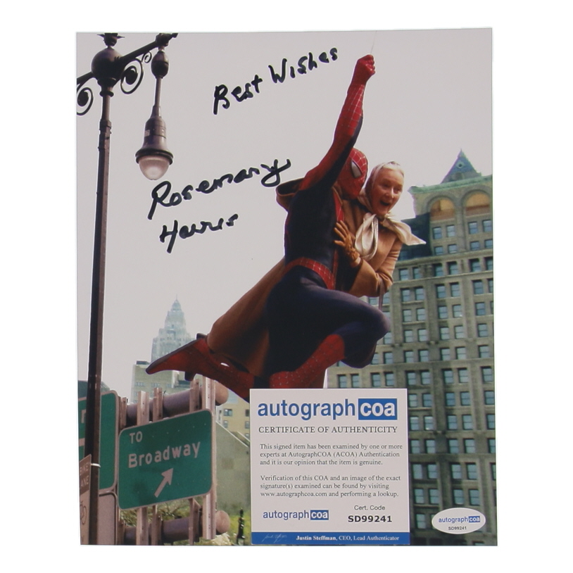 Rosemary Harris Signed "Spider-Man" 8x10 Photo Inscribed "Best Wishes" (ACOA) at PristineAuction.com Rosemary Harris Signed "Spider-Man" 8x10 Photo Inscribed "Best Wishes" (ACOA) at PristineAuction.com