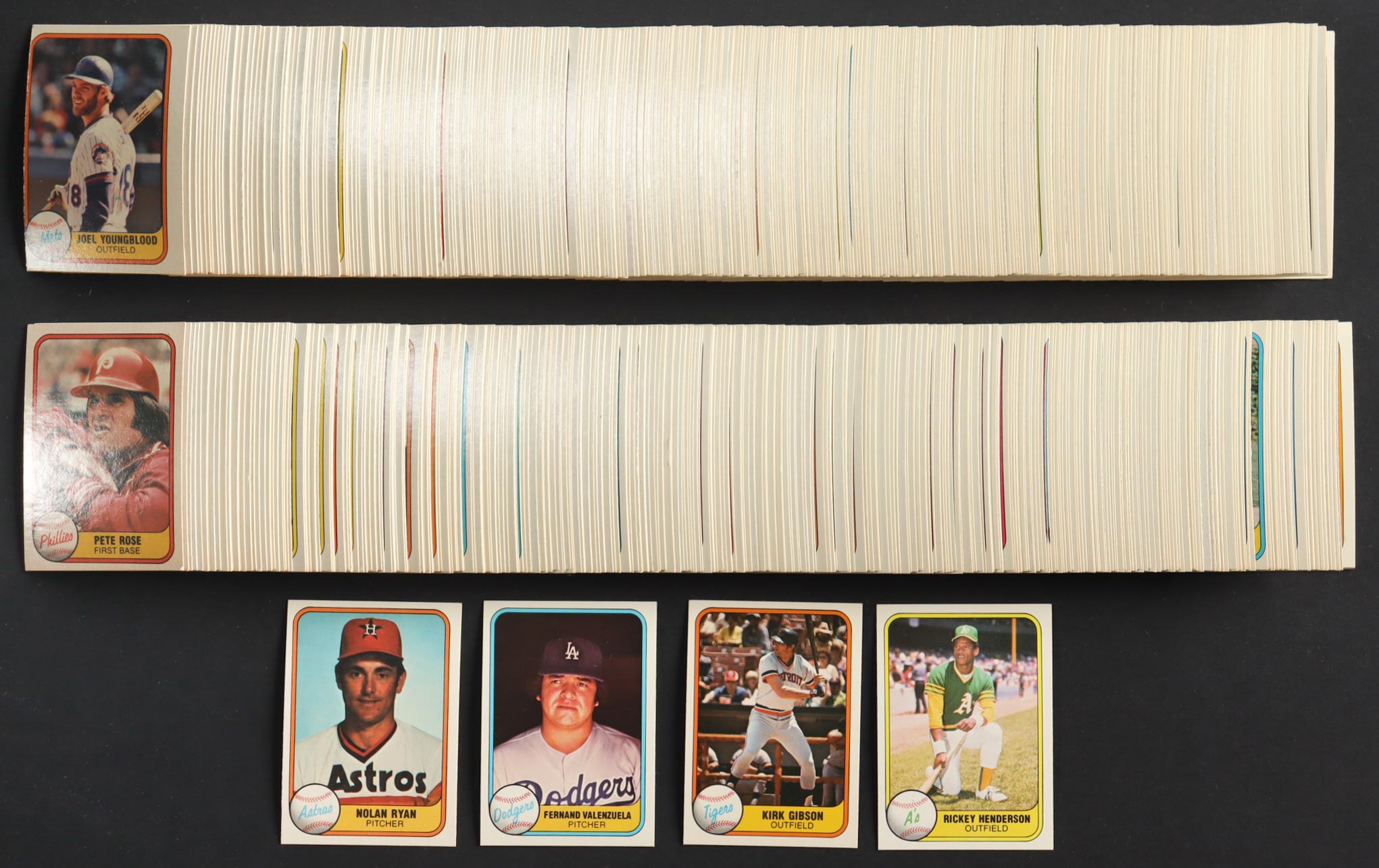 1981 Fleer Baseball Complete Set of (660) Cards with Fernando Valenzuela #140 RC, Rickey Henderson #574, Nolan Ryan #57, Kirk Gibson #481 RC at PristineAuction.com 1981 Fleer Baseball Complete Set of (660) Cards with Fernando Valenzuela #140 RC, Rickey Henderson #574, Nolan Ryan #57, Kirk Gibson #481 RC at PristineAuction.com