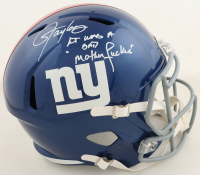 Lawrence Taylor Signed Giants Full-Size Speed Helmet Inscribed "Lt Was A Ba M***********" (Wilder Side Of Sports) at PristineAuction.com