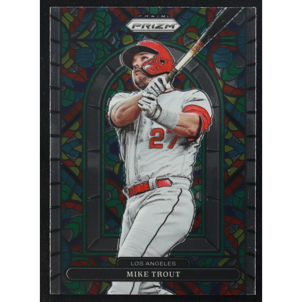 Mike Trout 2022 Panini Prizm Stained Glass #5 at PristineAuction.com